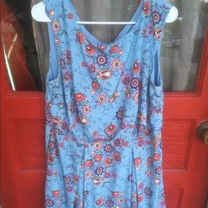 🦋🌸🌼 •ModCloth• Blue Floral Midi Dress